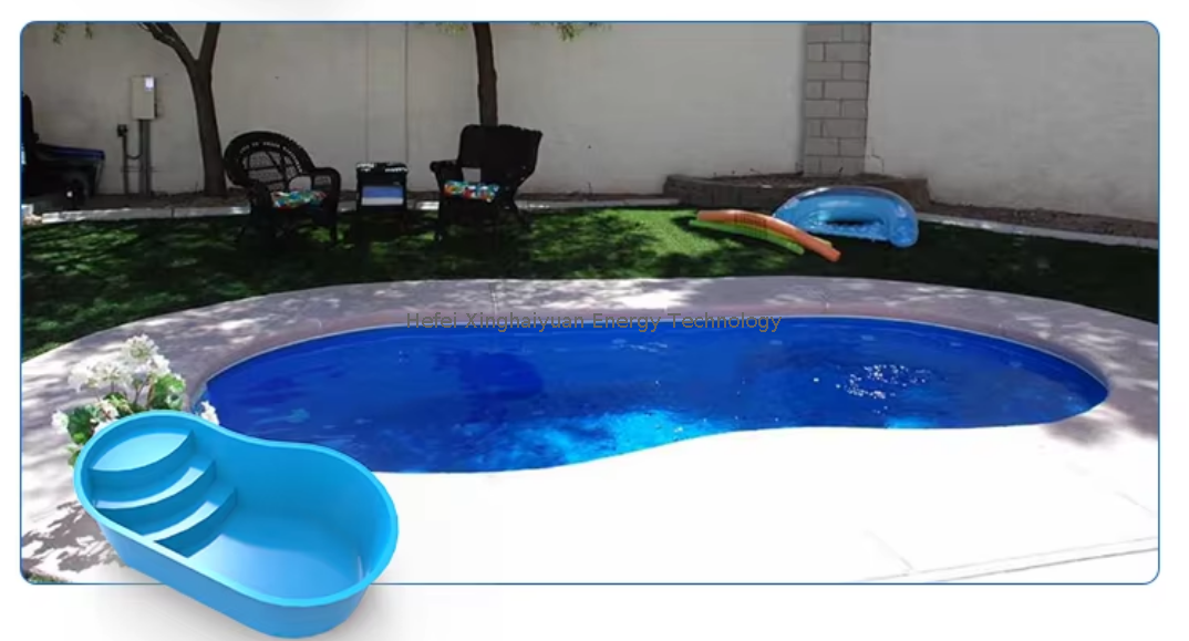 Outdoor Modern 8m 10m Pool Shell Inground Swimming Frp Fiberglass Swimming Pool with Spa