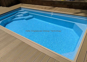 Outdoor Rectangular Fiberglass Swimming Pool FRP Pool Shell