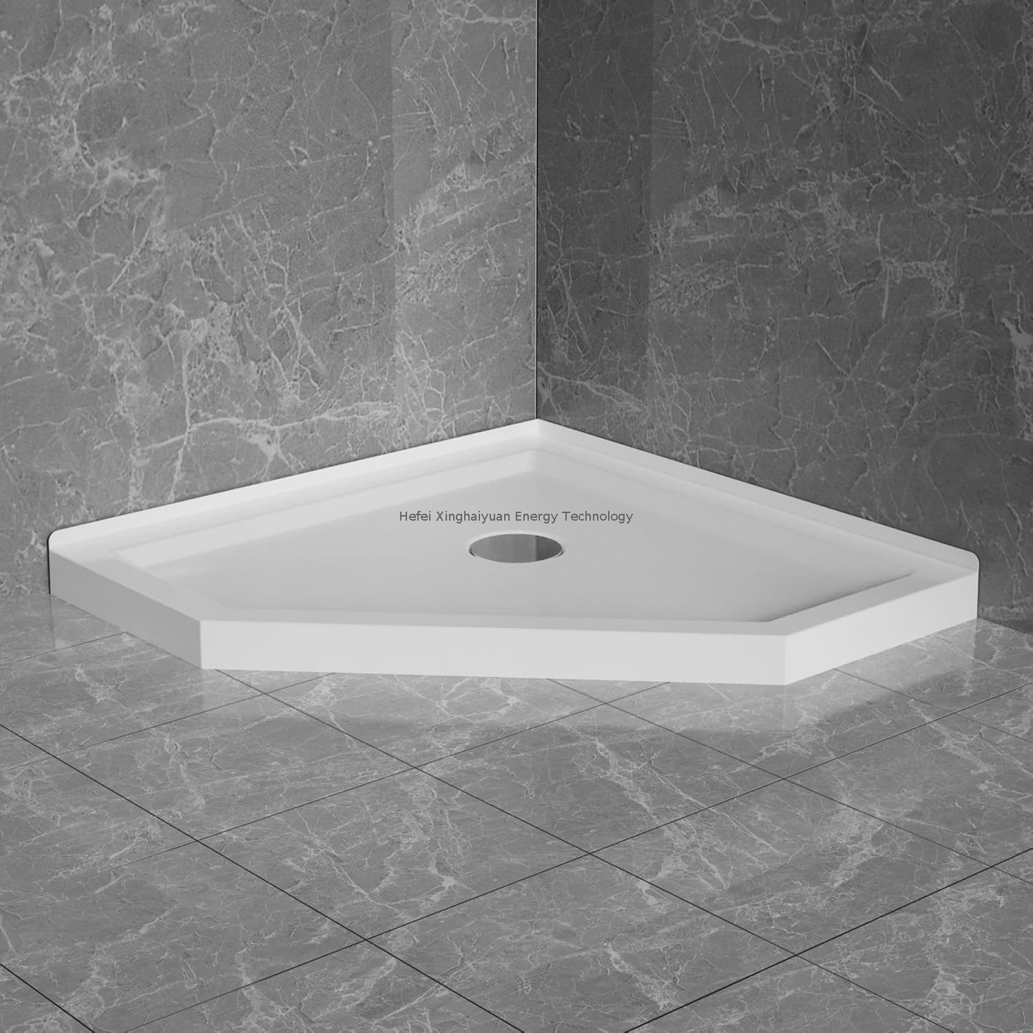 Modern Design Durable Solid Rectangle Anti-Slip Shower Base FRP Shower Tray Fiberglass Show Pan for Bathroom