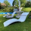 Modern Design Outdoor Fiberglass Swimming Pool Lounger Leaf Shape