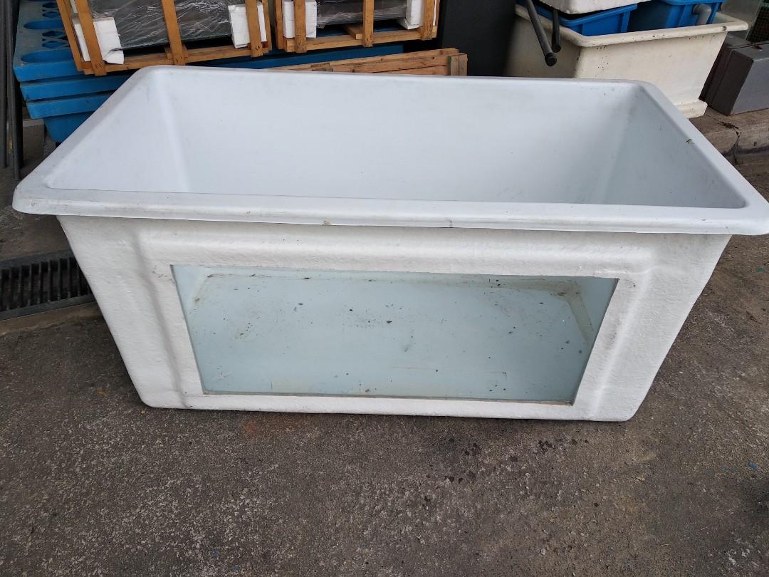 Fiberglass rectangular fish tank for fish farming